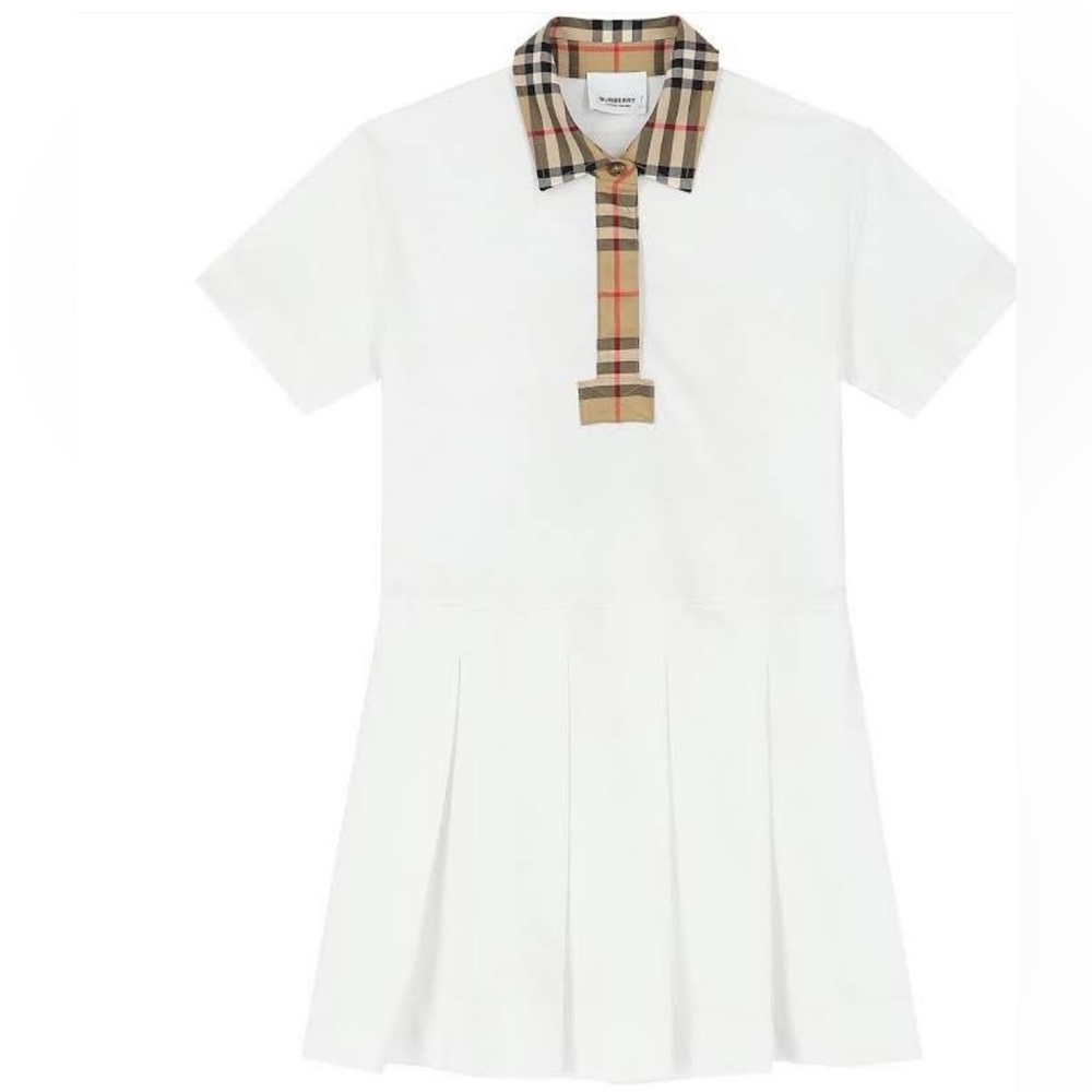Burberry children’s vintage trim cotton polo shirt dress.